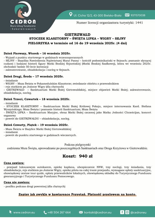 GIETRZWALD Wrzesien 2025