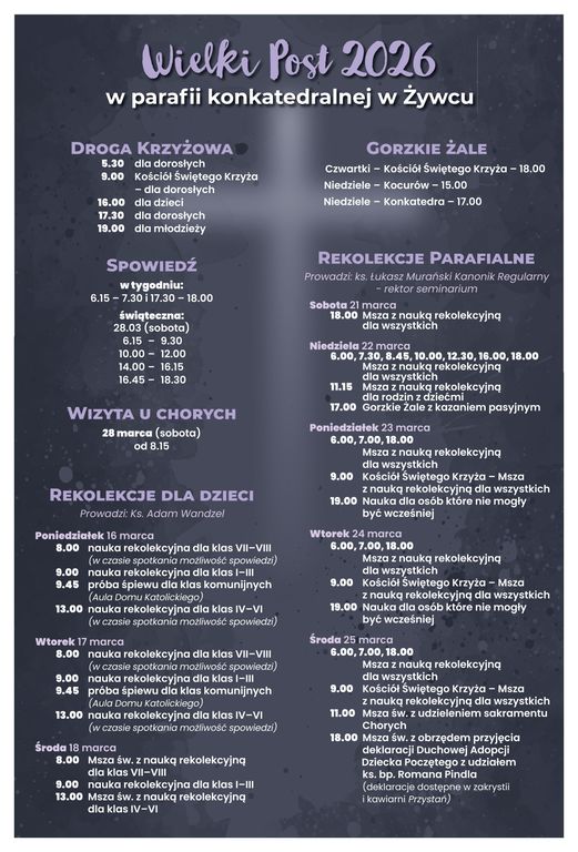 Wielki post w parafii