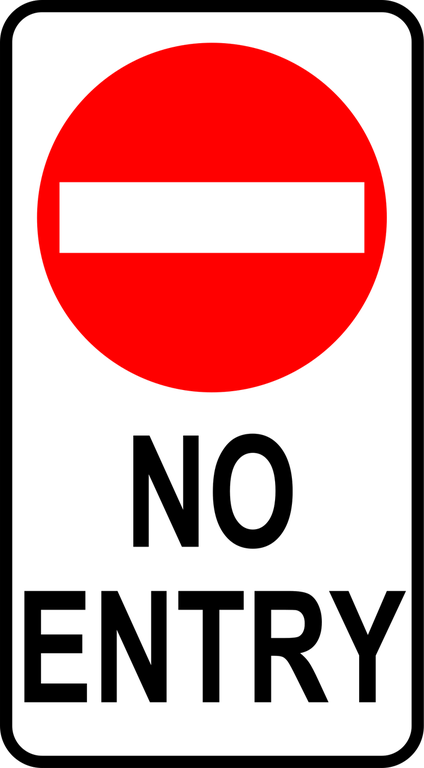 no entry